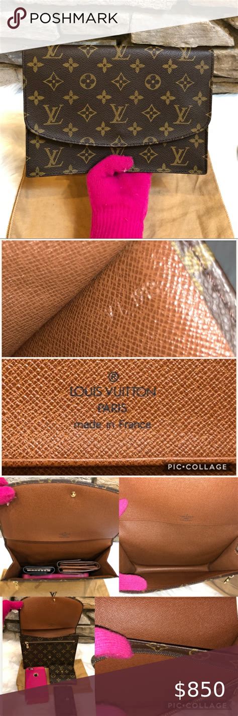 Louis Vuitton Monogram Pochette Rabat 23 Brown Clutch Bag